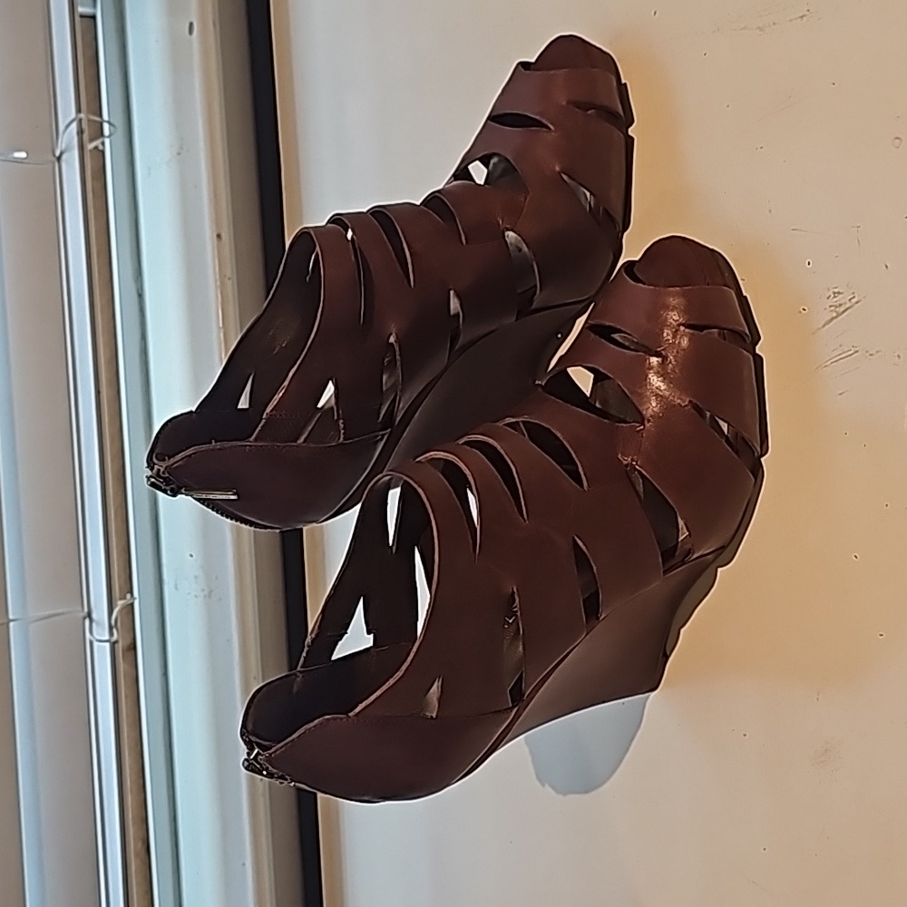 BCBG leather sandal booties